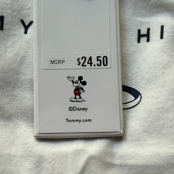 NWT - Tommy Hilfiger Kids Cream T-Shirt with Mickey Design - 4 - Picture 3 of 6